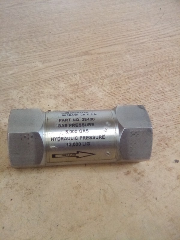 Haskel 28400 Check Valve 8000PSI