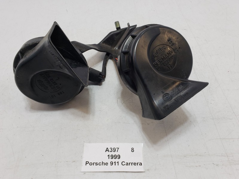 ✅ 97-05 OEM Porsche Carrera 911 996 986 Left Right Low High Tone Signal Horn SET