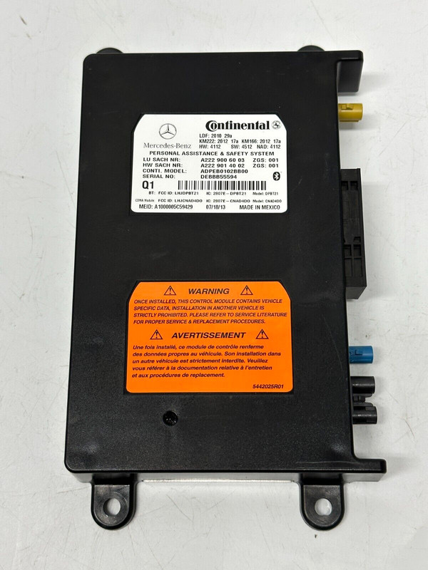 🟢 12-2014 Mercedes W204 C250 SLK250 Communication Control Module 2229006003 OEM