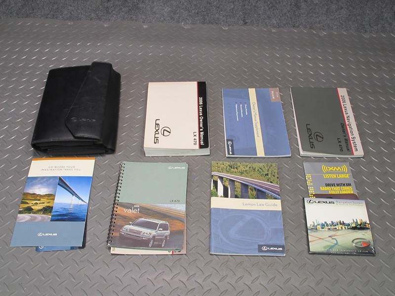 2006 LEXUS J100 LX470 OWNERS OPERATOR BOOK MANUAL GUIDE SET W/ CASE SET