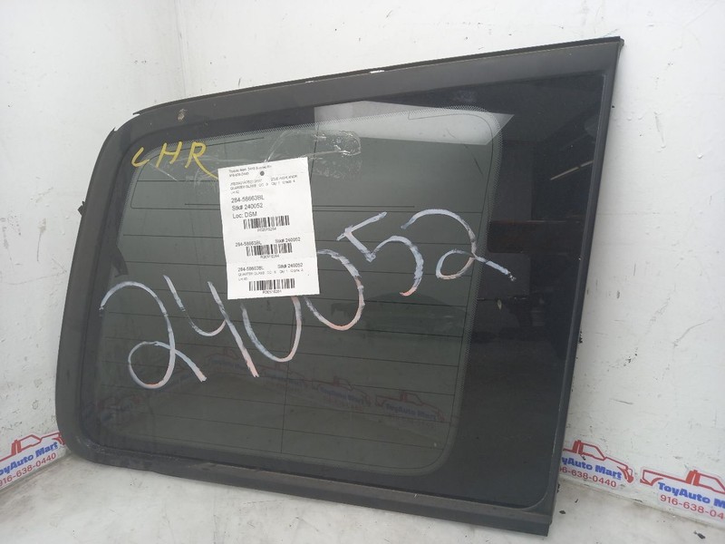 01-07 TOYOTA HIGHLANDER DRIVER LEFT QUARTER GLASS WITHOUT ANTENNA
