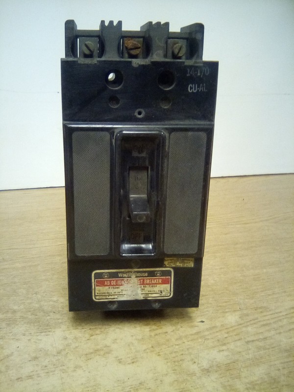 Westinghouse F3050 50 Amp 3 Pole AB DE-ION Circuit Breaker