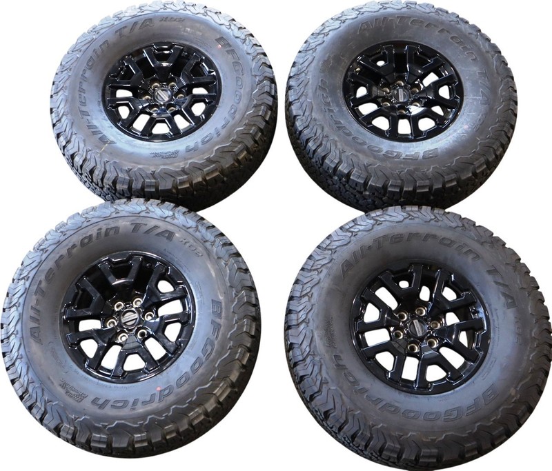 Ford Bronco Raptor 17" Black Factory OEM 6x135 Wheels F150 Rims 37" BFG Tires