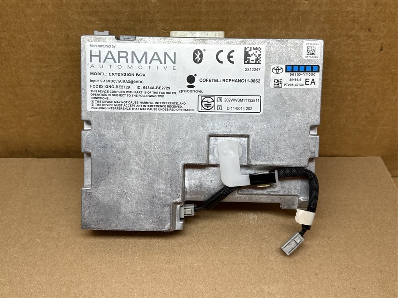 Toyota Harman Bluetooth Module Gracenote Extension Box 86100-YY050 PT296-47140