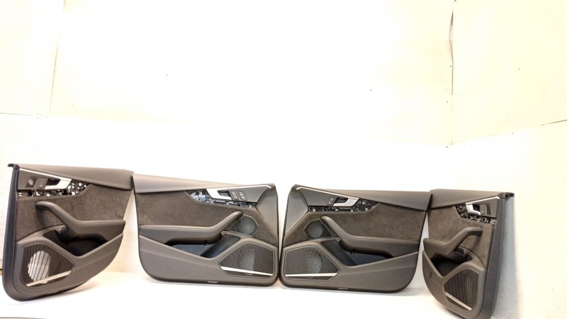 18-21 AUDI B9 S4 SEDAN FRONT REAR DOOR PANEL SET ALCANTARA SUEDE OEM 110425