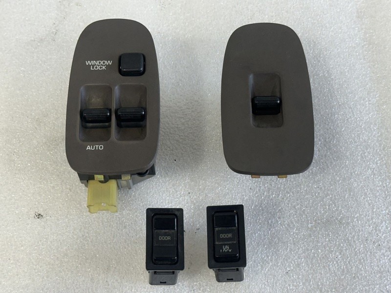 1991-1997 TOYOTA PREVIA DOOR WINDOW LOCK SWITCHES FRONT RIGHT AND LEFT BEIGE