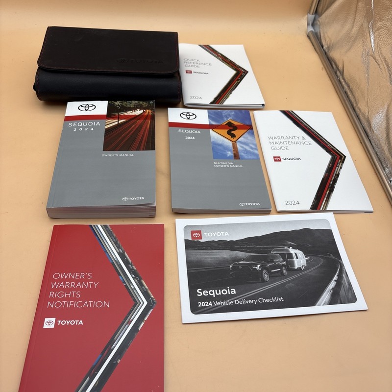 2024 Toyota SEQUOIA Owners Manual, Quick Reference Guide With Case Included