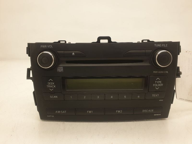 09-10 TOYOTA COROLLA LE RADIO/STEREO RECEIVER AND DISPLAY UNIT ASSEMBLY