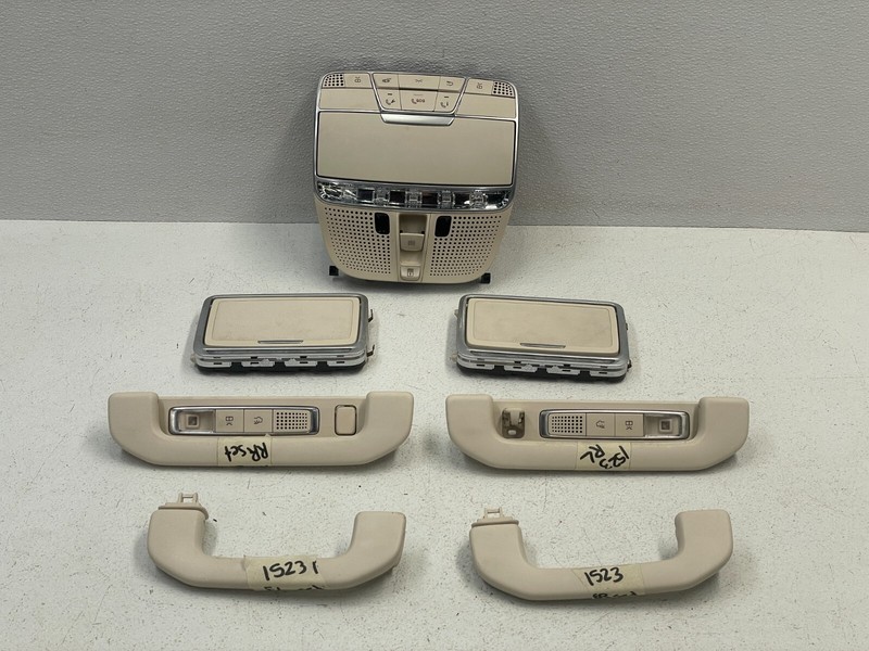 2014-2017 Mercedes S550 Front Rear Overhead Dome Light Grab Handle Set 1523 OEM
