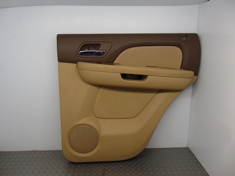 07-14 YUKON Brown Tan Passenger RR Rear Interior Door Trim Panel Passenger Back