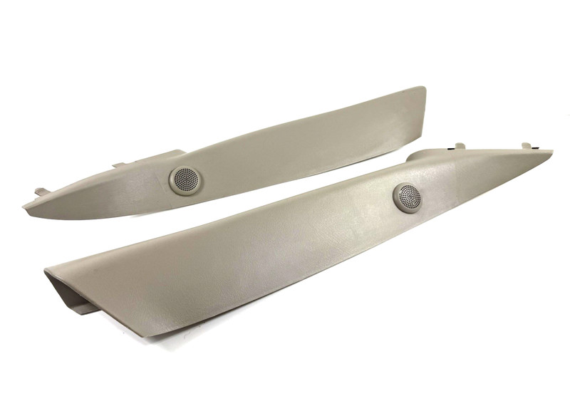 2003-2006 Silverado Sierra Tahoe A Pillar Bose Tweeter Cover Trim Set Beige OEM