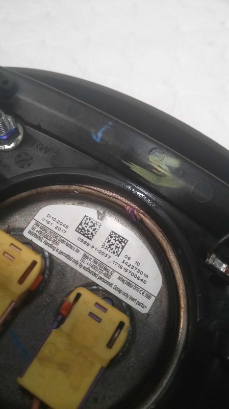 2018 Chevrolet Impala Steering Wheel Air Bag Grey 108K Miles OEM Part 630907