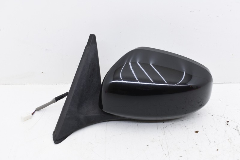 2009 Nissan 370Z Driver Left Side Power Rear View Mirror Magnetic Black OEM KW41