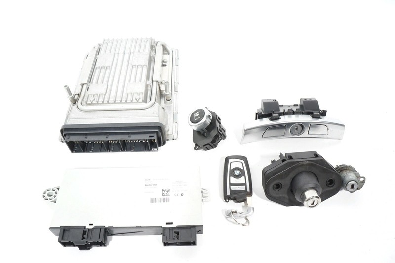 09 10 11 12 BMW 750I F01 IGNITION SET KEY LOCK CYLINDER MODULE OEM