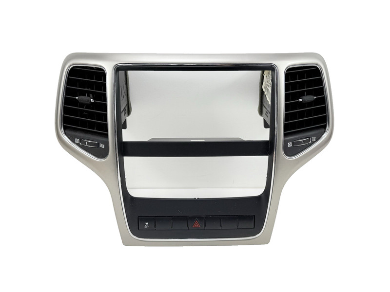 2011-13 Jeep Grand Cherokee Center Dash Radio Climate Control Trim Bezel Silver