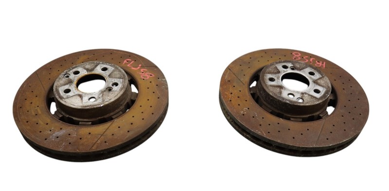 12-18 Mercedes CLS63 AMG Front Left & Right Side Brake Rotors Disc Set Oem