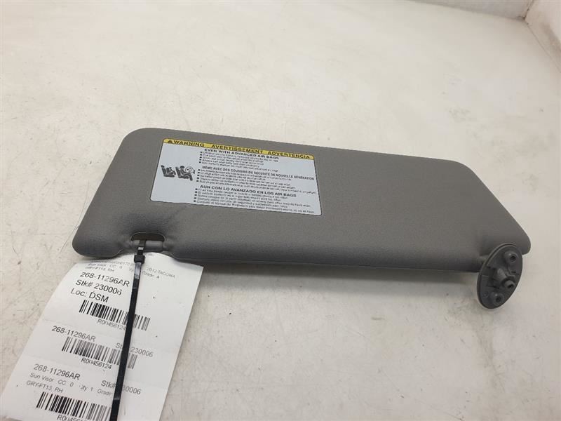 12-15 TOYOTA TACOMA PASSENGER SIDE SUN SHADE VISOR