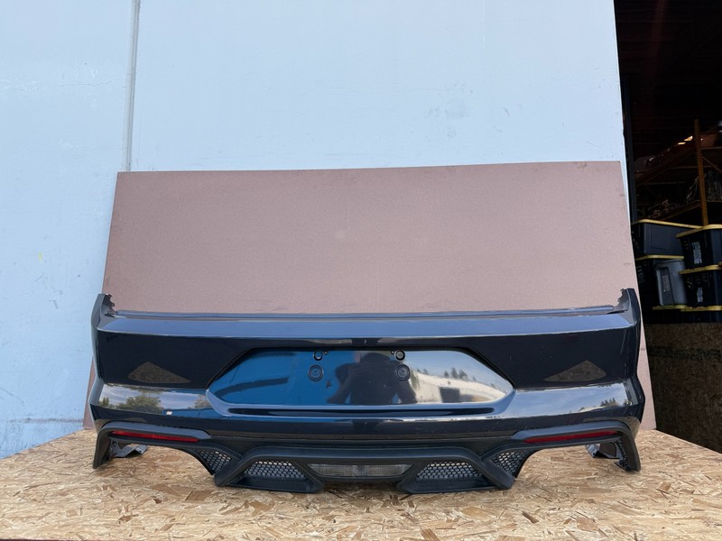FORD MUSTANG GT MACH 1 21-23 OEM REAR BUMPER W/ PARKING SENSORS ASSEMBLY (BLACK)