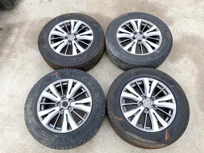 17-20 NISSAN PATHFINDER WHEEL RIM W/TIRE 235/65 R18 106H SET OF 4 OEM