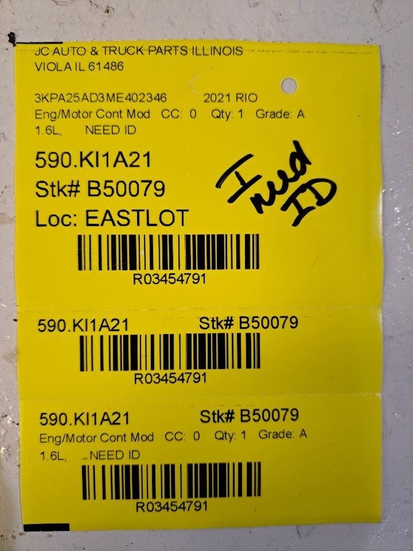 RIO 2021 Engine ECM 3454791
