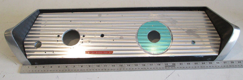 Late 1960's Vintage Crestliner Marine Boat Aluminum Dash Instrument Panel