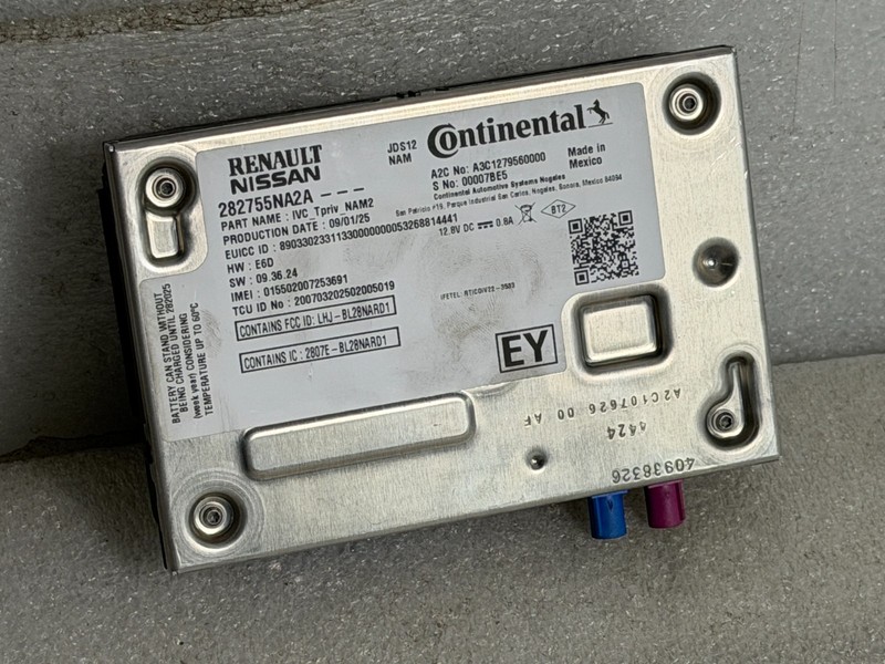 NISSAN ALTIMA 2025 TELEMATICS COMMUNICATION CONTROL MODULE 282755NA2A OEM #025
