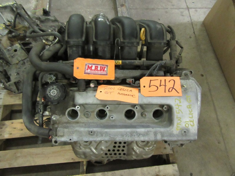00-05 CELICA MOTOR 1ZZFE 1ZZ-FE ENGINE 1.8L 1800 VIN R HEAD BLOCK OIL PAN COVER