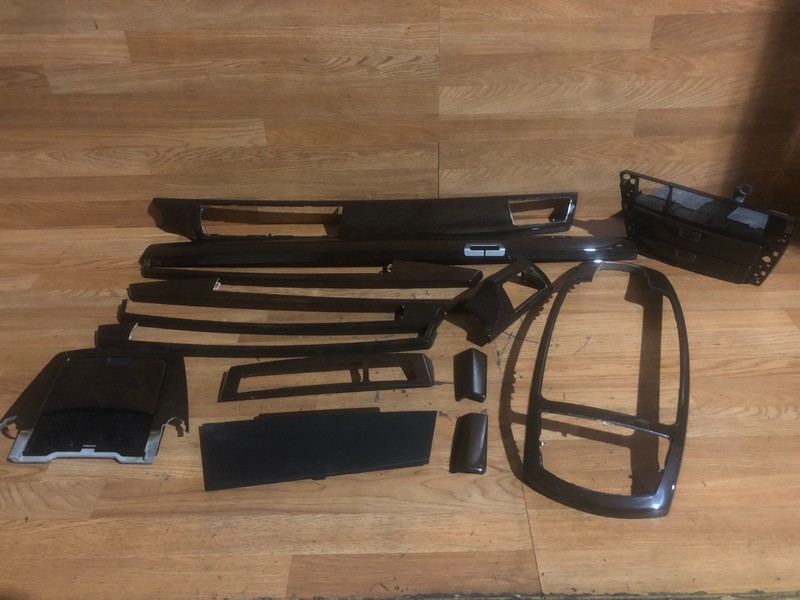 BMW OEM E65 E66 745 750 760 FRONT DASH AND DOOR PANEL WOOD TRIM SET 3 02-08