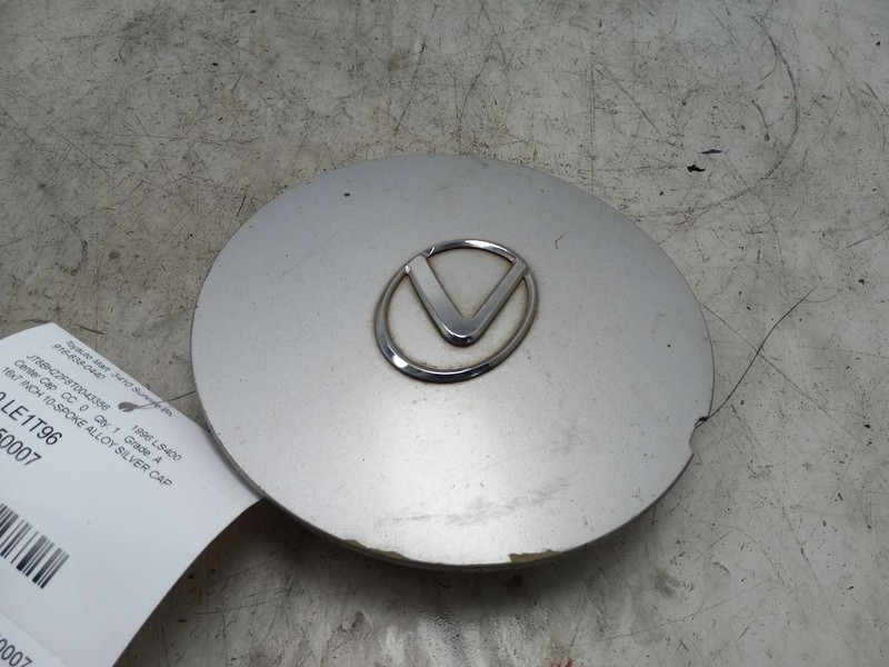 96 LEXUS LS400 16X7 10 SPOKE ALLOY WHEEL SLIVER CENTER CAP