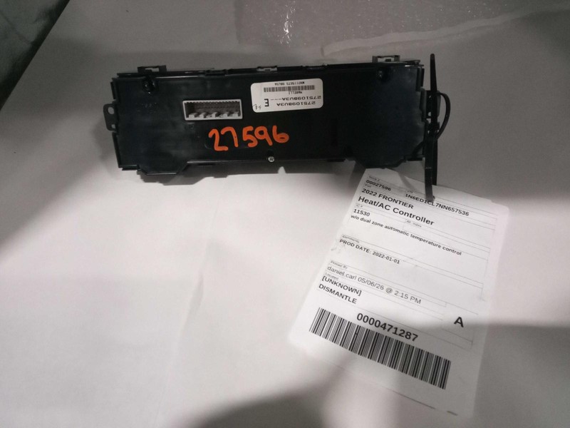 2022 Nissan Frontier A/C Selector Switch OEM 275109BU3A 74K Miles White
