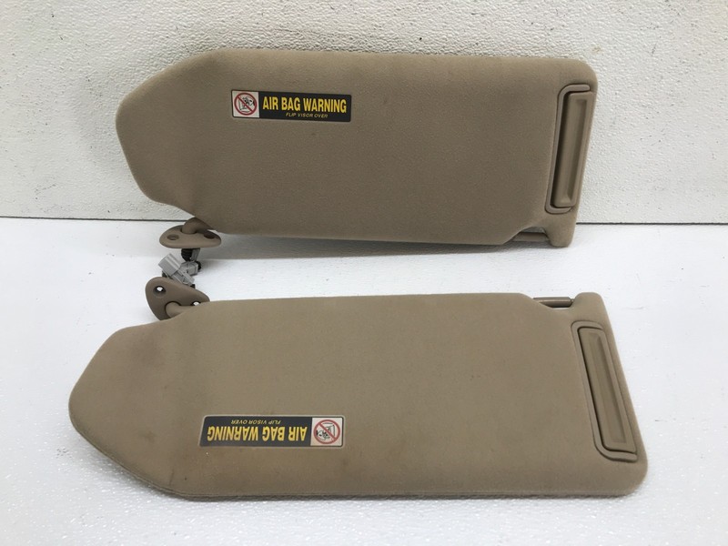 1999-2004 Honda Odyssey Driver Left Right Passenger Sun Visor Pair Set Beige