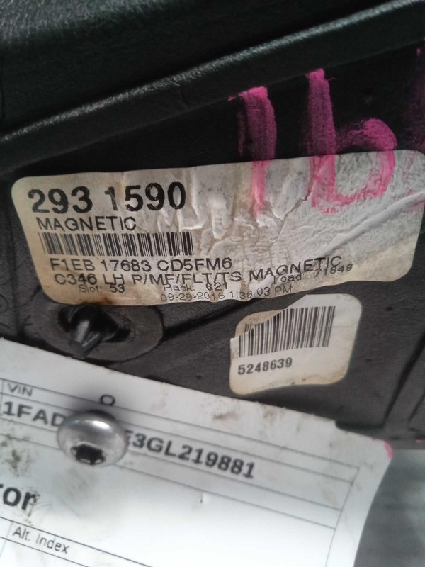 2016 Ford Focus Left Door Mirror Assembly Grey OEM Used 137570 136K Miles