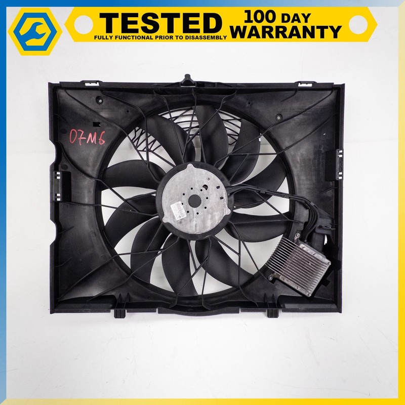 06-10 BMW M6 M5 RADIATOR COOLING FAN ASSEMBLY W/ SHROUD OEM