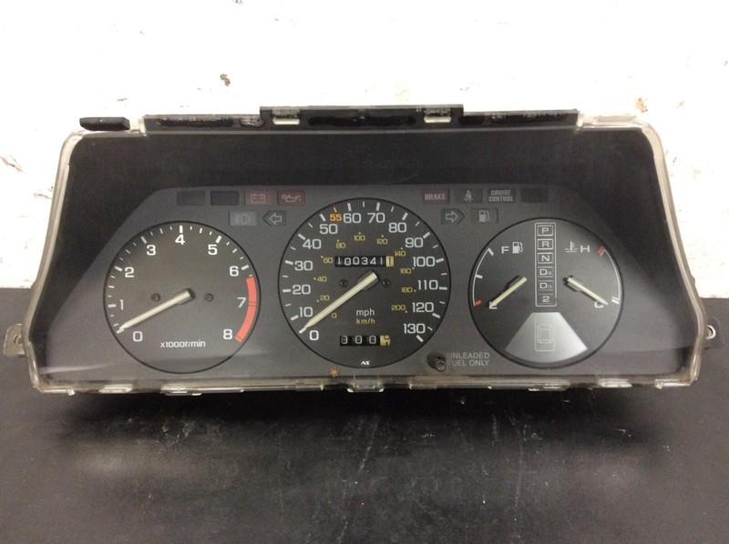 86-89 Accord 4Dr LX AT Instrument Cluster Speedo Tacho Meter Gauges 100k OEM