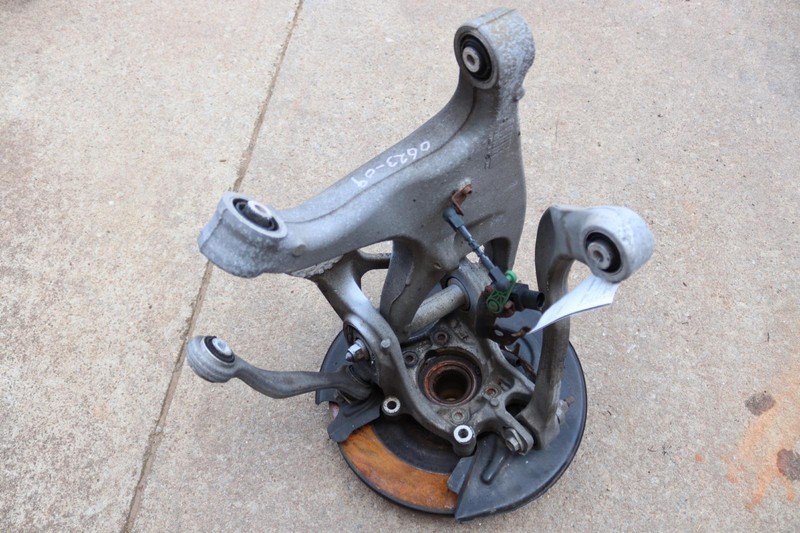 2013-2017 AUDI S6 AWD REAR LEFT SPINDLE KNUCKLE WHEEL HUB W/ CONTROL ARM OEM