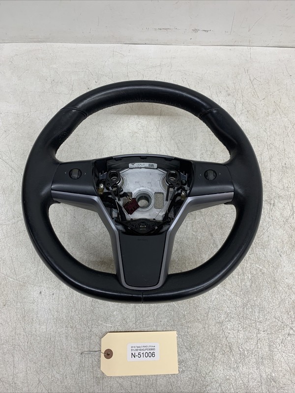 17-20 Tesla Model 3 OEM Steering Wheel with Switches P/N 1105324-00-E 51006 U23