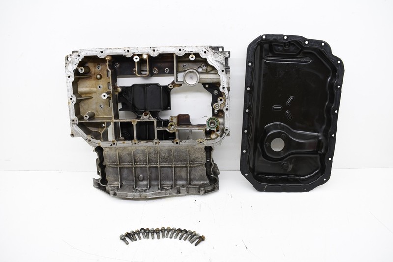 2008 Audi A4 Quattro 3.2L V6 Upper and Lower Oil Pan With Bolts OEM KW26