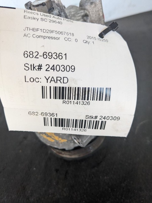 AC Compressor Sedan RWD Fits 14-15 LEXUS IS250 1141326