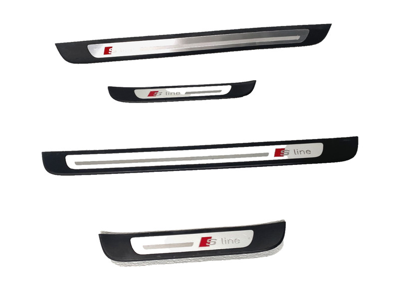 16 17 18 Audi A6 C7 DOOR SILL STEP MOLDING TRIM SCUFF PLATE SET OEM #A0.38