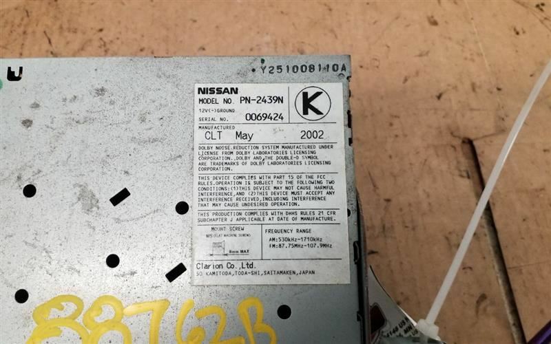 Audio Equipment Radio CD Changer 6 Disc Remote Fits 97-03 INFINITI QX4 216324
