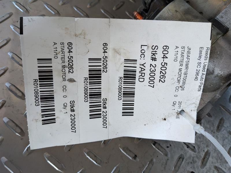 Starter Motor Federal Emissions Thru 11/12 Fits 10-13 CUBE 1089003