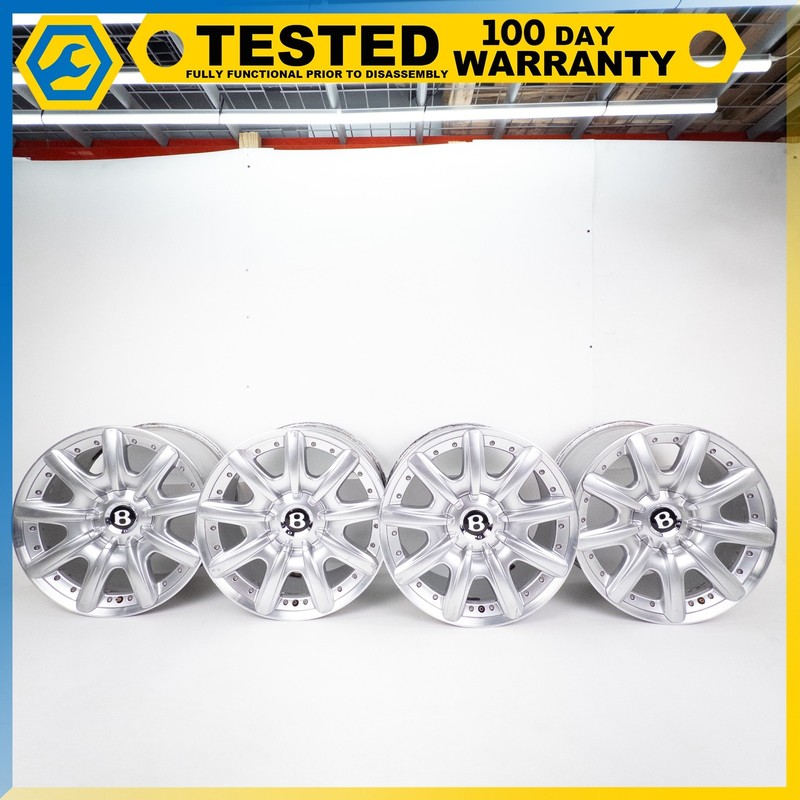 03-13 BENTLEY CONTINENTAL GT FLYING SPUR 9J x R19 19" WHEEL RIM MULLINER SET OEM