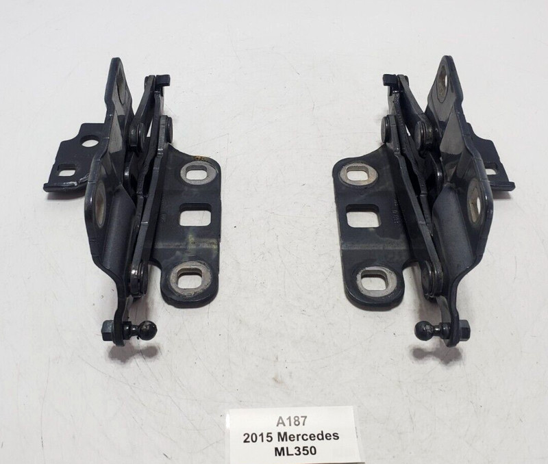 ✅ 2012-2019 OEM Mercedes W166 ML350 Front Left Right Side Hood Hinge Gray SET