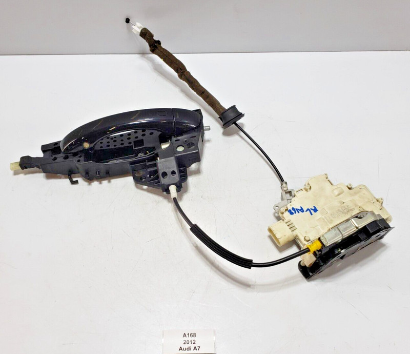 ✅ 12-18 OEM Audi A7 Rear Left Driver Side Lock Latch W/ Handle Phantom Black