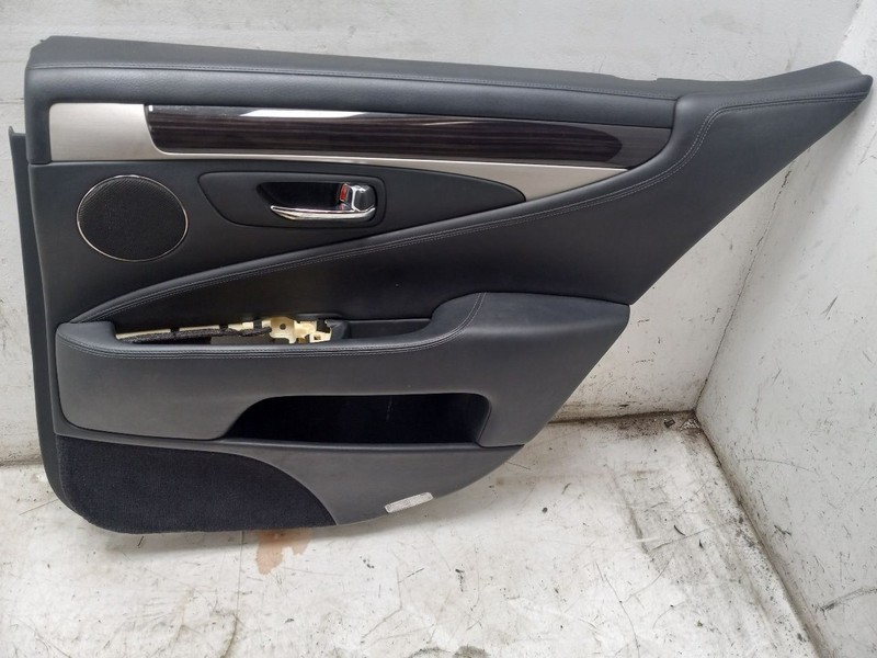 14 LEXUS LS460 REAR PASSENGER RIGHT DOOR PANEL LEATHER BLK-LB23