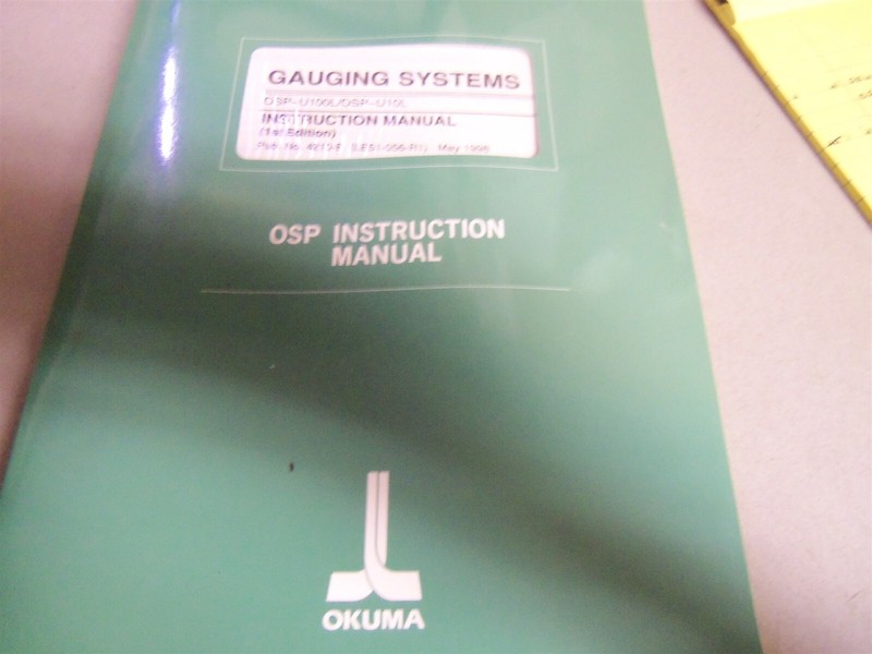 Okuma OSP-U100L OSP-U10LGauging Systems Instruction Manual #167