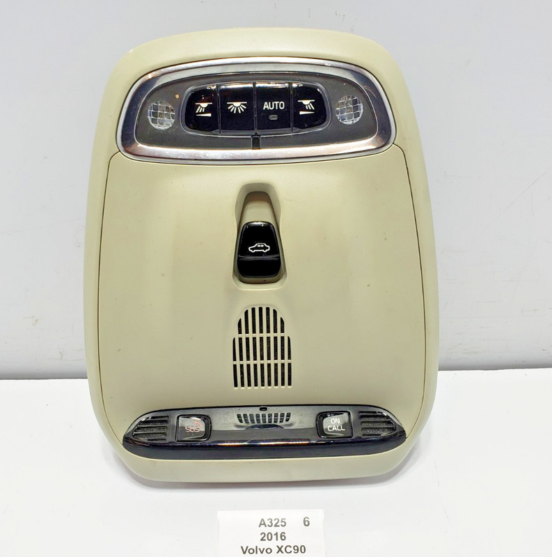 ✅ 2016-2022 OEM Volvo XC90 Roof Console Dome Map Light Lamp Overhead Beige