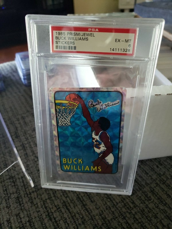 1985 Prism Jewel Stickers Buck Williams PSA 6