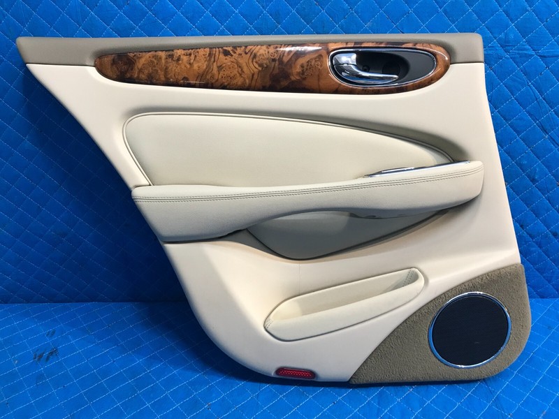 04-09 Jaguar XJ8 X350 X358 Rear Left LH Driver Door Panel Trim OEM Beige