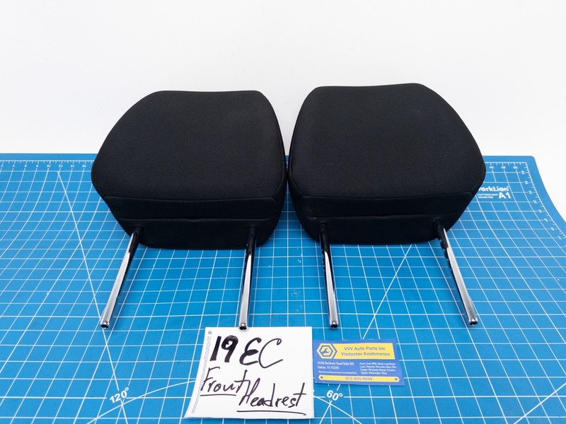18-20 Mitsubishi Eclipse Cross FRONT RIGHT LEFT SEAT HEADREST Black Cloth OEM